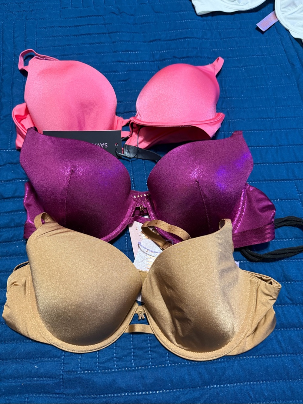 Fenty Beauty Trio Bra Set - Pink, Purple, Gold